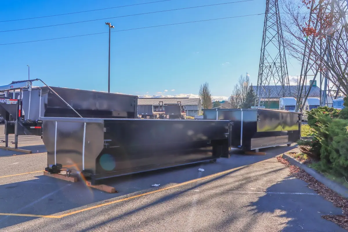 Roll-off dumpster ready for waste disposal at job site for Yard Waste Dumpster Rental in Metropolis